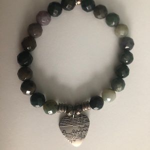 T. Jazelle Multicolored Stone Guitar Pic Bracelet